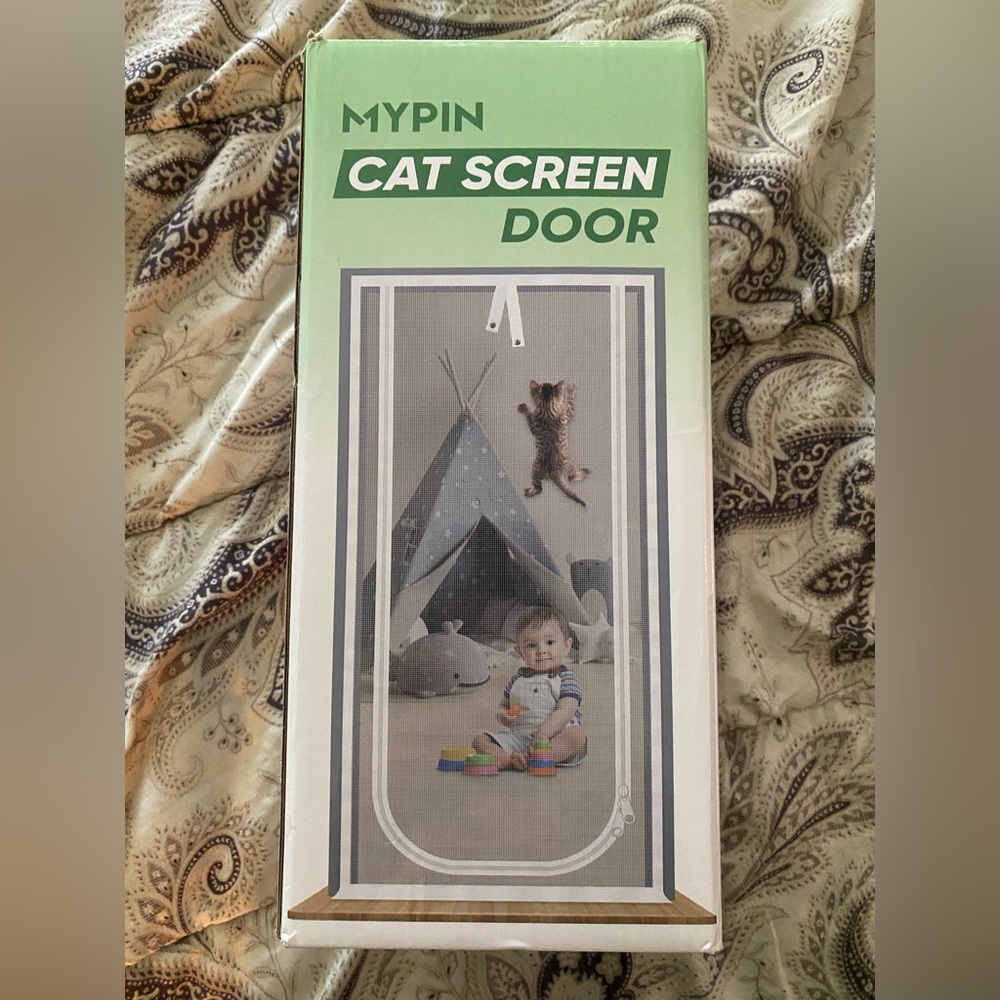 Cat Screen Door - Gray